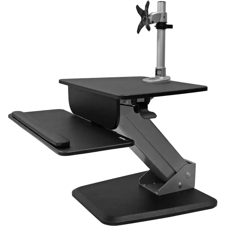 StarTech.com Single Monitor Sit-to-Stand Workstation BNDSTSPIVOT with One-Touch Height Adjustment by StarTech.com