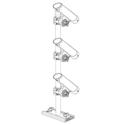 Scotty 333 Track Mounted Rod Tree with Rodmaster II Holders for Multi-Line Fishing