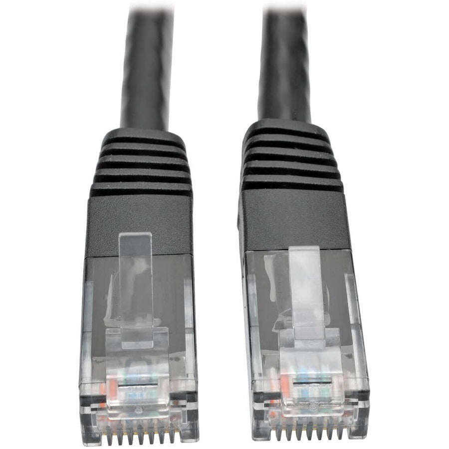 Eaton Tripp Lite N200-003-BK Cat6 Gigabit Molded Ethernet Patch Cable, RJ45 Male to Male, Black, 3 ft