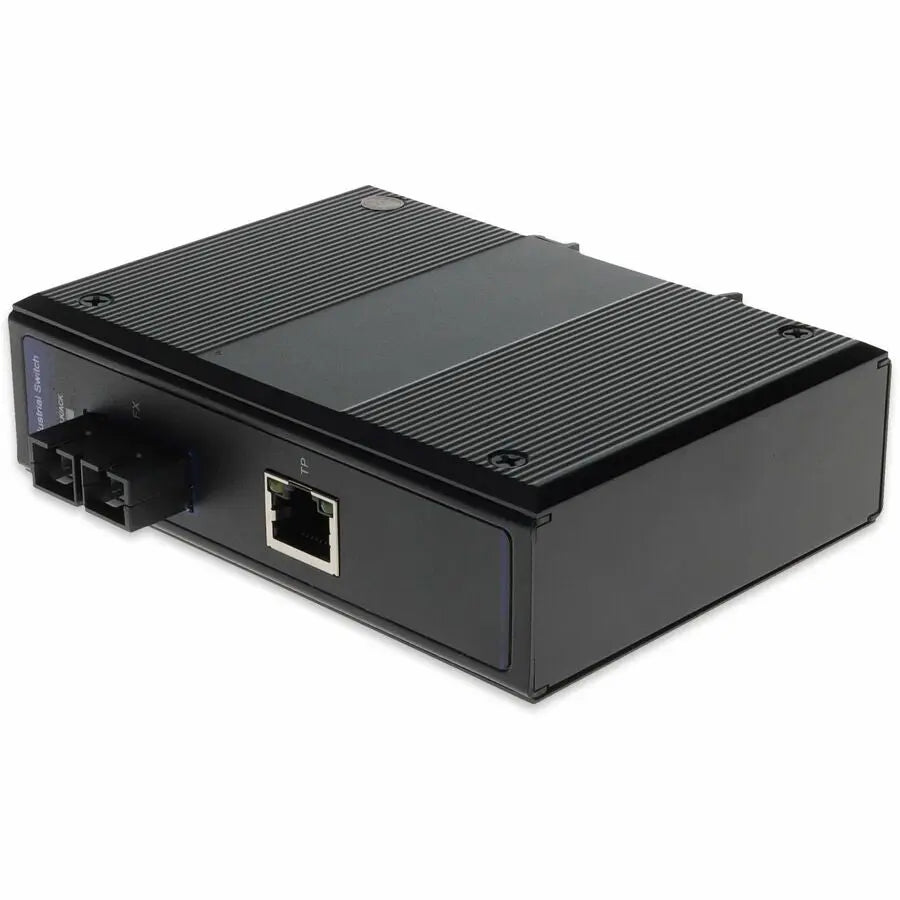 AddOn 1GBS 1 RJ-45 to 1 SC Port Media Converter with 30W PoE+ - Industrial Grade Network Extender
