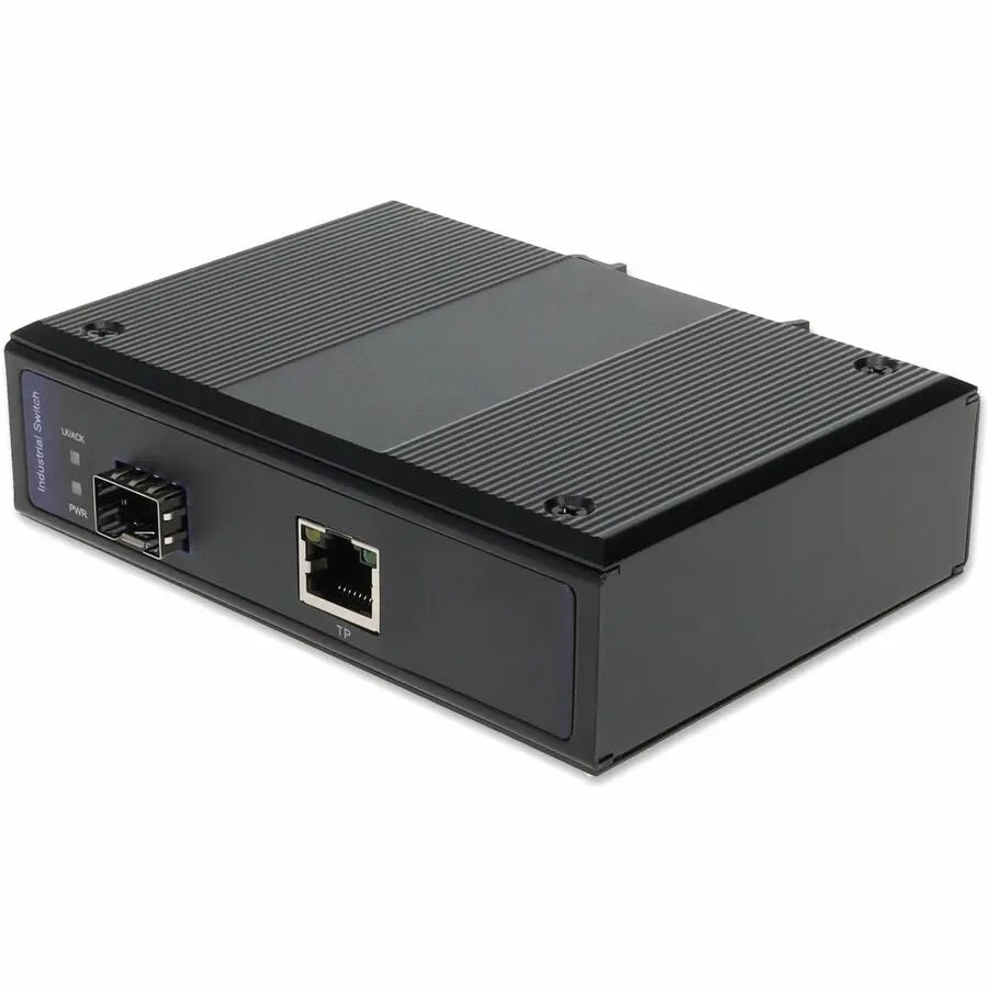 AddOn 1 10/100/1000Base-TX RJ-45 to Open SFP Port Industrial Media Converter