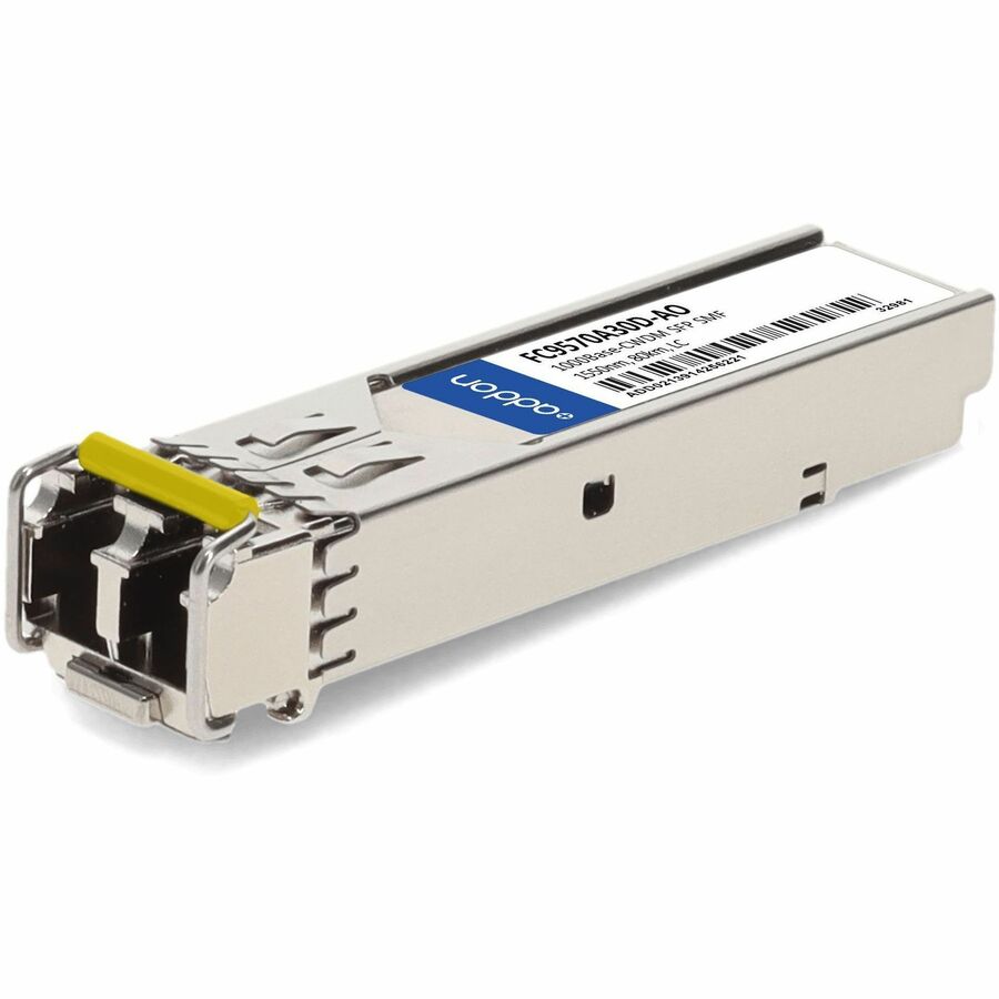 AddOn Fujitsu® FC9570A30D Compatible 1000Base-CWDM SFP Transceiver (Single-Mode Fiber, 1550nm, 80km, LC Connector, TAA Compliant)