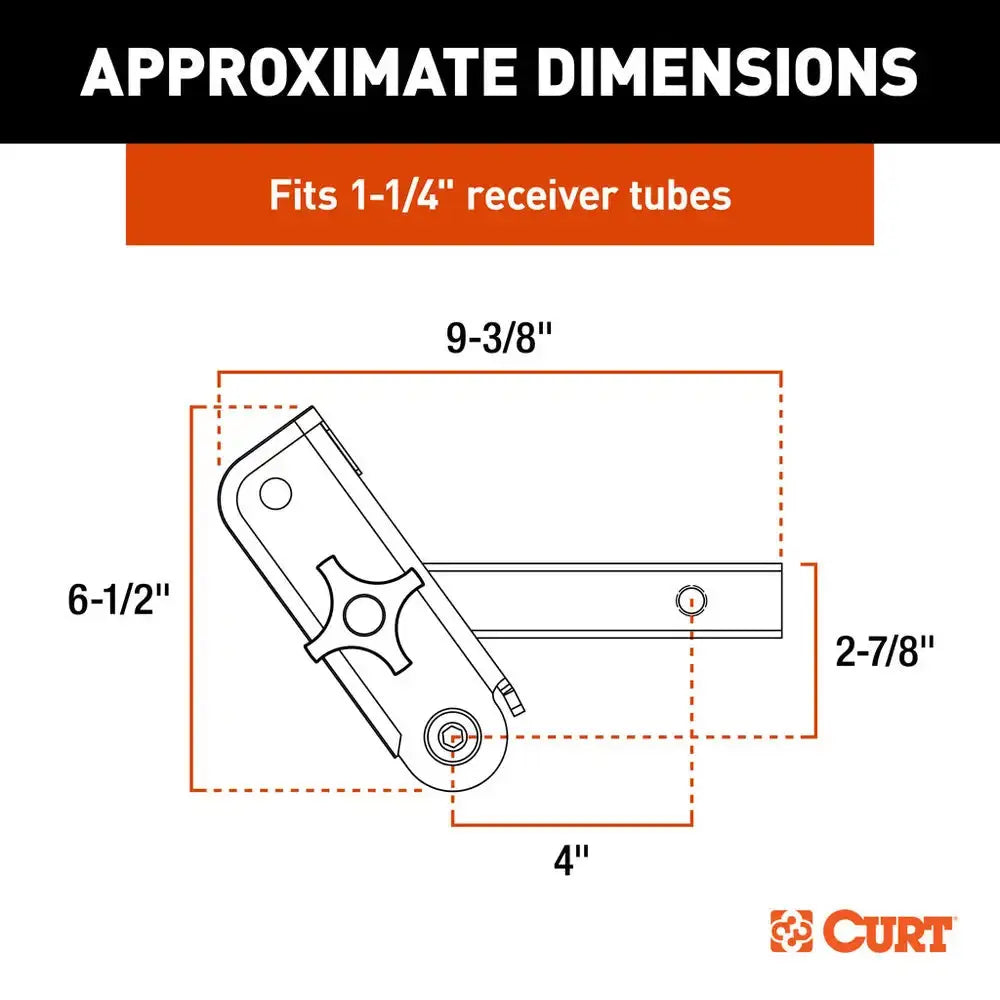 CURT ActiveLink 1-1/4-Inch Receiver Shank - Up to 3,500 lbs Capacity