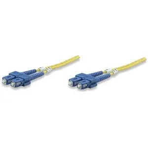 Intellinet Network Solutions Fiber Optic Duplex Patch Cable SC/SC OS2 9/125 Single-Mode 33 ft Yellow