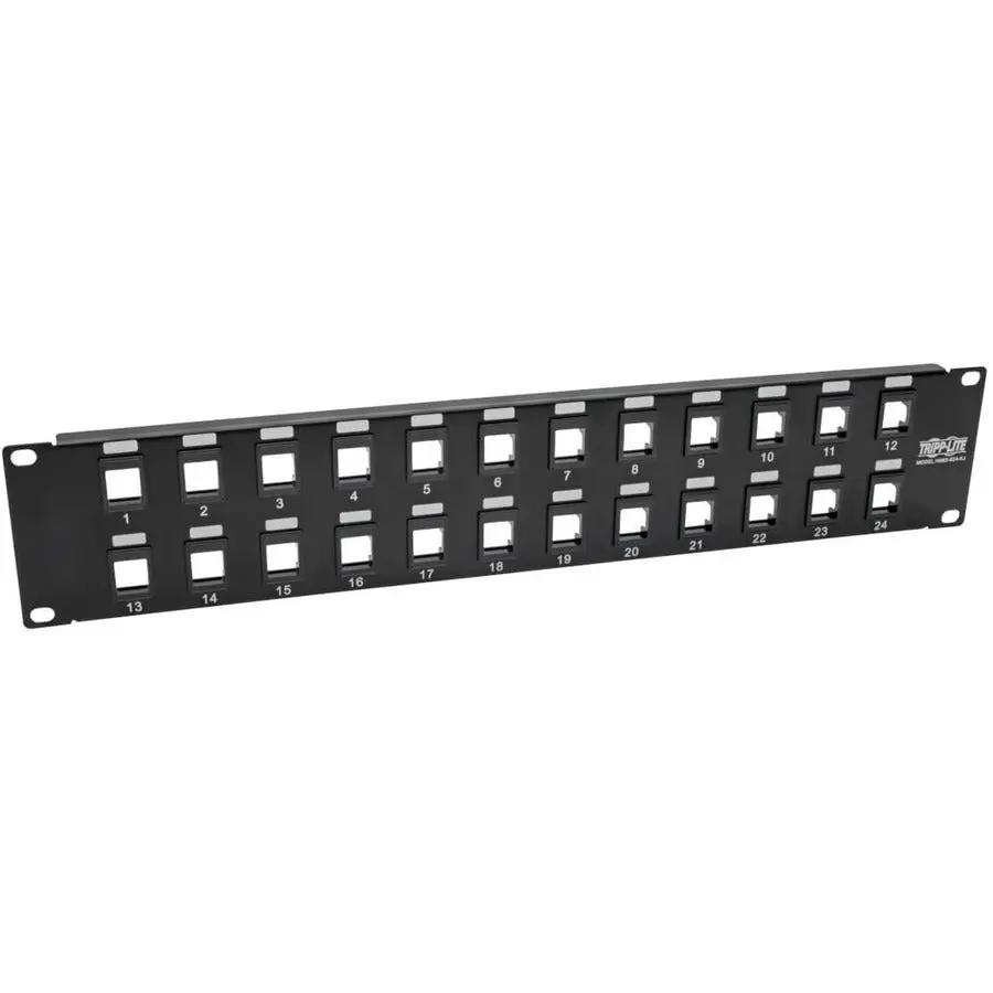 Eaton Tripp Lite Series N062-024-KJ 24-Port 2U Rack-Mount Blank Keystone Patch Panel for Network Cabling by EATON TRIPP LITE SERIES CONNECTIVIT