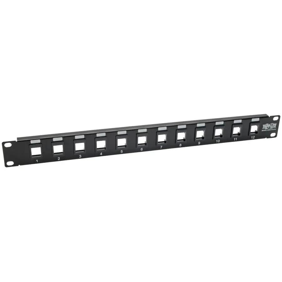 Eaton Tripp Lite Series N062-012-KJ 12-Port 1U Rack-Mount Unshielded Blank Keystone Patch Panel for Ethernet, HDMI, USB, Voice Applications by EATON TRIPP LITE SERIES CONNECTIVIT