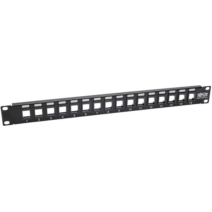Eaton Corporation Tripp Lite N062-016-KJ 16-Port 1U Rack-Mount Unshielded Blank Keystone Patch Panel