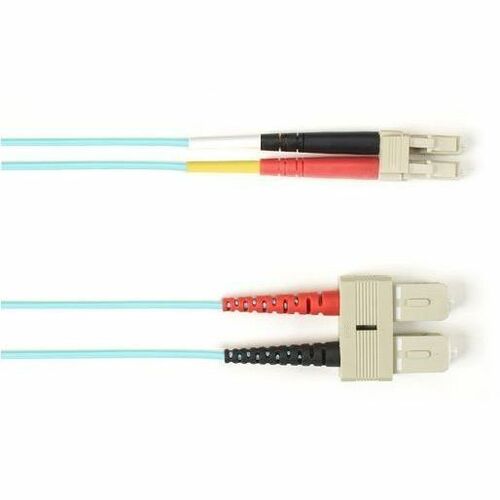Black Box Corporation FOCMP10-015M-SCLC-AQ Fiber Optic Duplex Patch Network Cable for 10G Ethernet