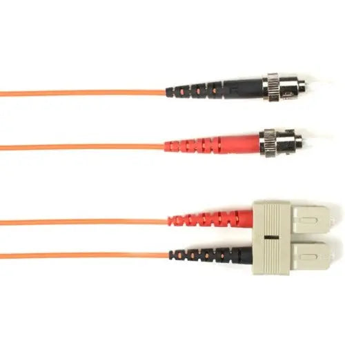 Black Box Fiber Optic Duplex Patch Network Cable FOCMR62-002M-STSC-OR