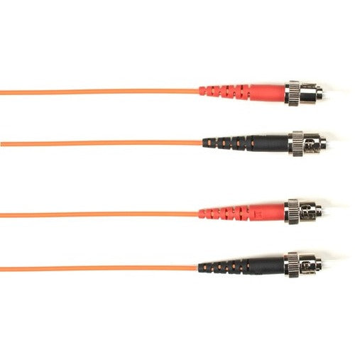 Black Box Corporation FOCMR62-002M-STST-OR Fiber Optic Duplex Patch Cable, 2 Meters, Orange, ST-ST Connectors