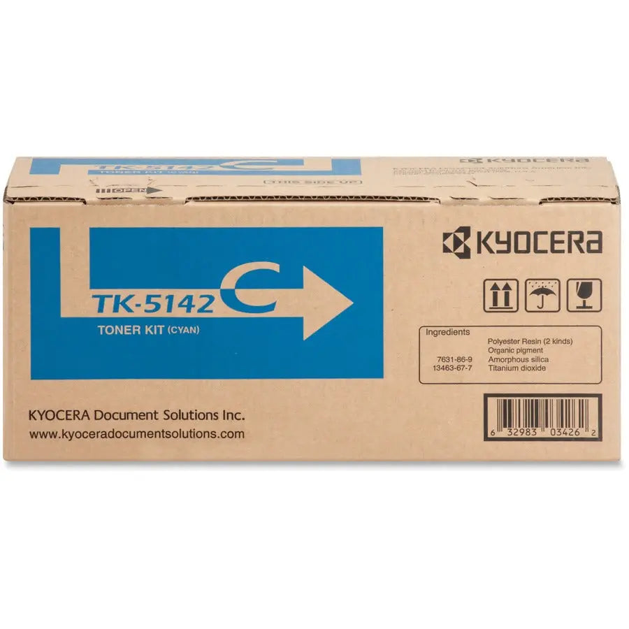 Kyocera TK-5142C Original Toner Cartridge for Ecosys P6130cdn, M6030cdn, and M6530cdn Printers