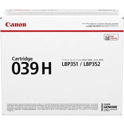 Canon 039H Original High Yield Laser Toner Cartridge for Canon imageCLASS LBP351dn and LBP352dn