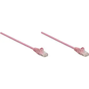 Intellinet Cat6 UTP Network Patch Cable, 14 ft Pink – Reliable Ethernet Connectivity by IC Intracom