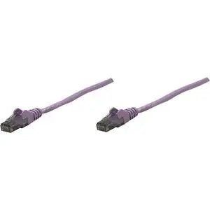 Intellinet Cat6 UTP Network Patch Cable – 0.5 ft Purple for Reliable Data Transfer