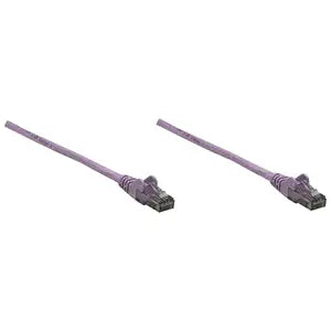 Intellinet Cat6 UTP Network Patch Cable, 1.5 ft, Purple - Reliable Ethernet Connection for Business Networks
