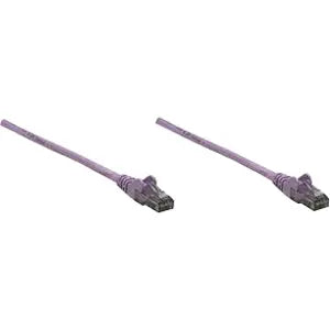 Intellinet Cat6 UTP Network Patch Cable, 25 ft, Purple - Reliable Ethernet Connectivity