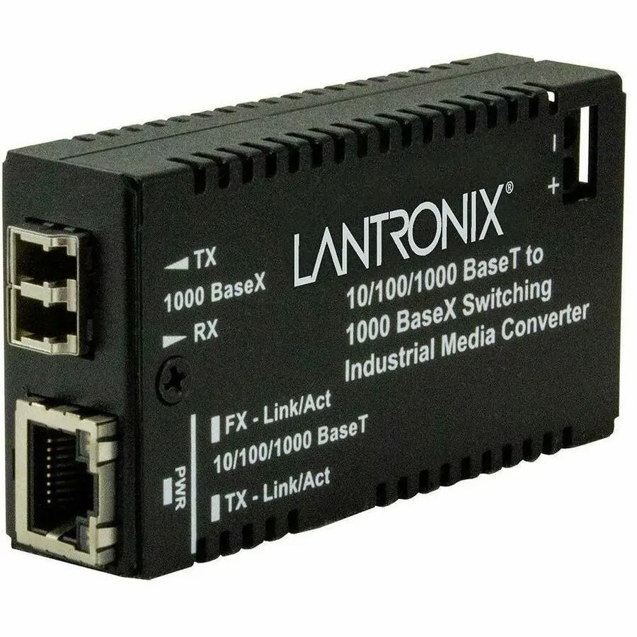 Lantronix M/GE-ISW-LC-01 Hardened Mini Gigabit Ethernet Media Converter for Rugged Environments