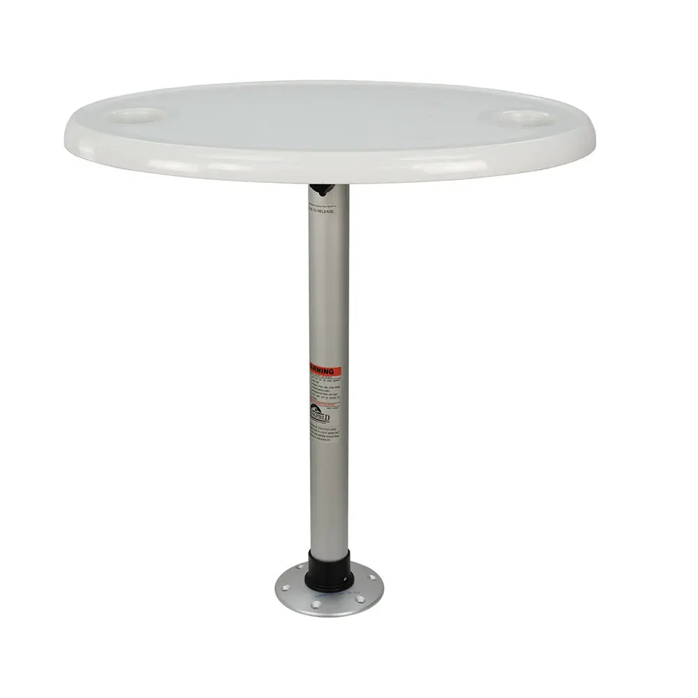 Springfield Marine Thread-Lock Electrified Oval Table Package with LED Lights and USB Ports