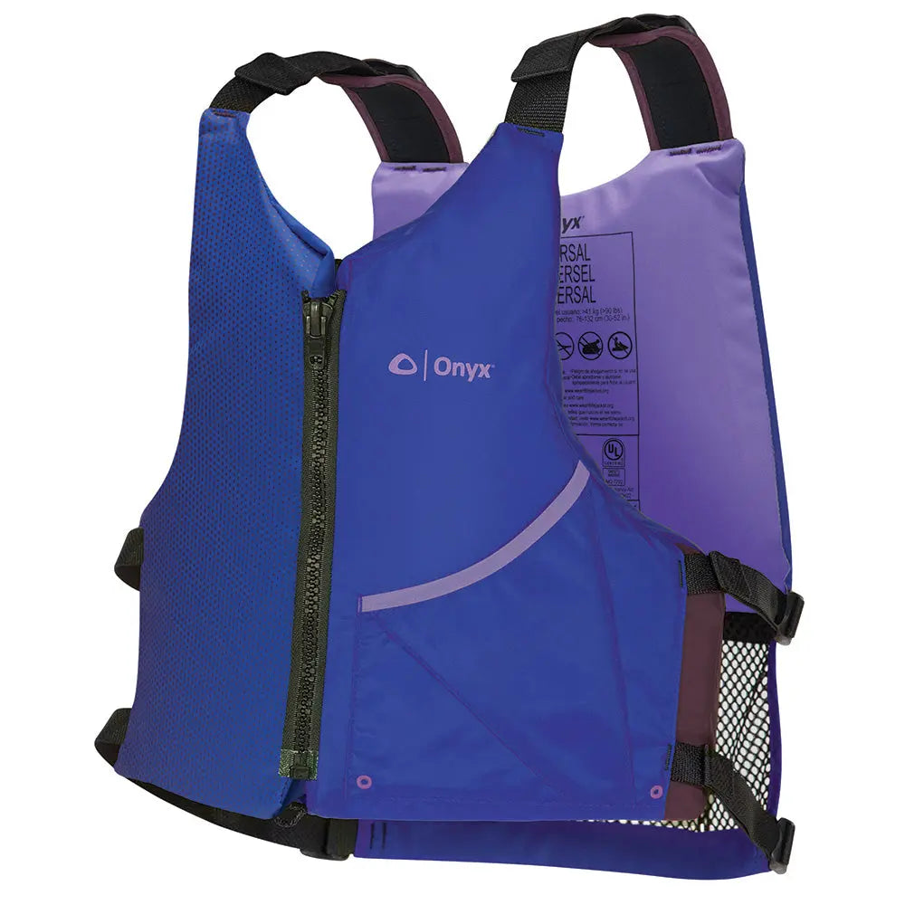 Onyx Outdoor Universal Paddle PFD Life Jacket for Adults - Blue and Purple