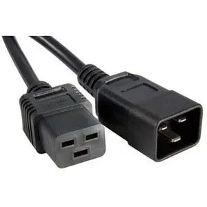 NSI Industries ENET C19 to C20 Power Extension Cord, 6 ft, Black, 250V, 14 AWG, 15A