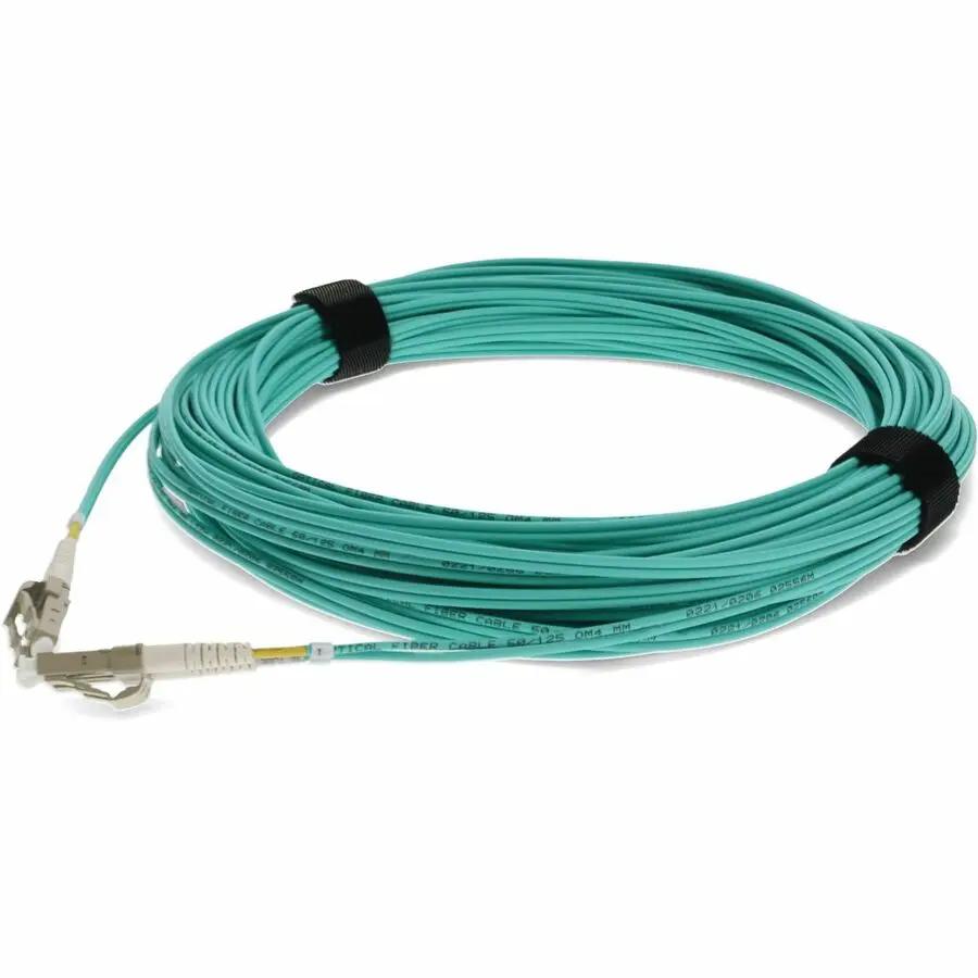 AddOn 35M LC Male to LC Male OM3 Aqua Fiber Optic Duplex Patch Cable by ADDON