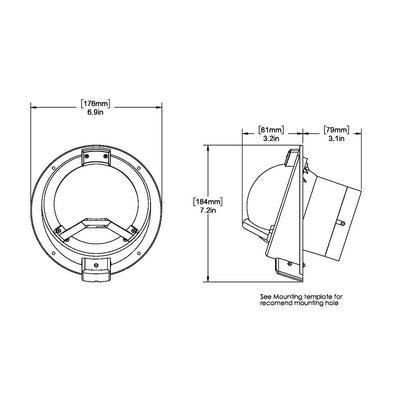 Ritchie BN-202 Navigator Compass for Bulkhead Mounting with Built-in LED Lighting