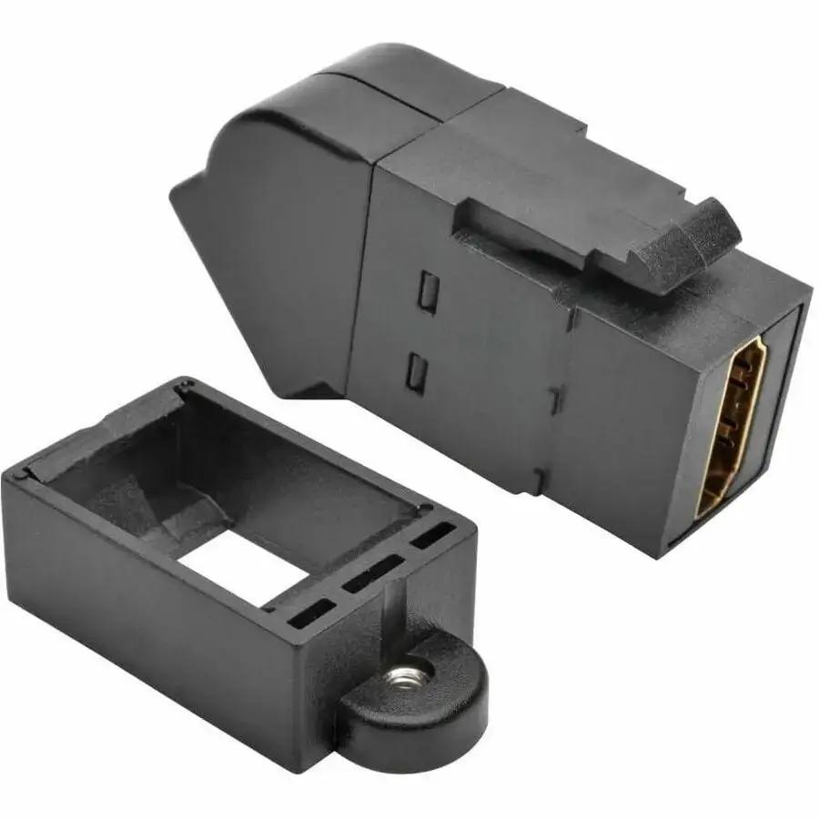 Eaton Tripp Lite Series P164-000-KPA-BK HDMI All-in-One Keystone and Panel Mount Angled Coupler, Black by Eaton Corporation