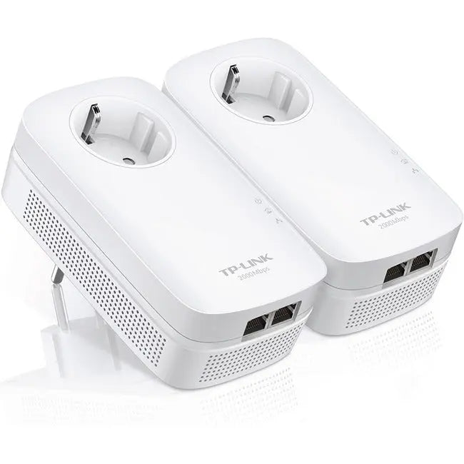 TP-Link TL-PA9020P KIT AV2000 2-Port Gigabit Passthrough Powerline Starter Kit