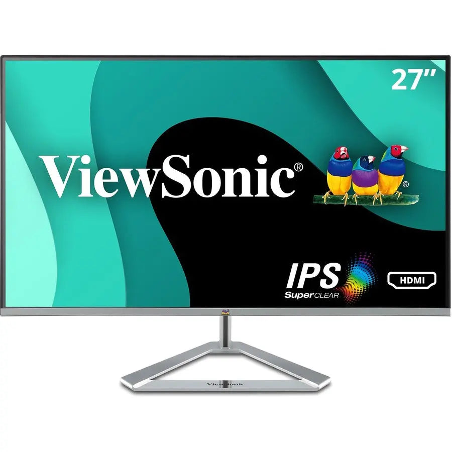 ViewSonic VX2776-SMHD 27-Inch Full HD IPS Monitor with HDMI, DisplayPort, and VGA – Eye Care Technology for Home and Office