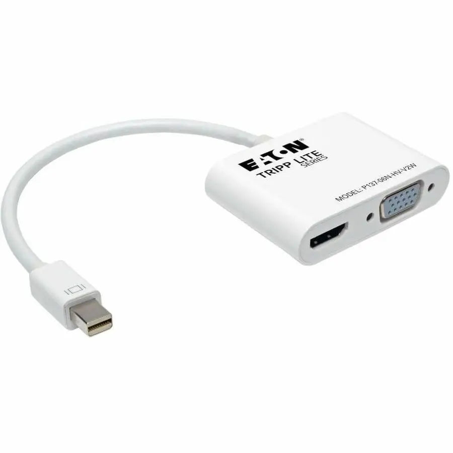 Eaton Tripp Lite Series P137-06N-HV-V2W Mini DisplayPort to VGA/HDMI All-in-One Converter Adapter