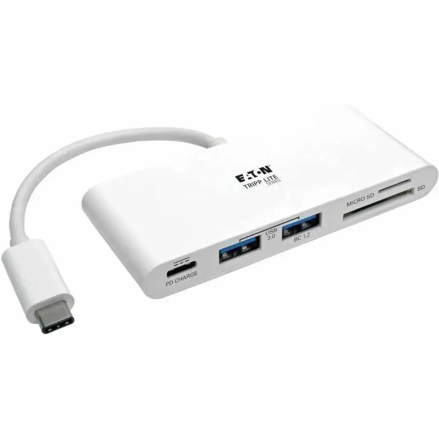 Eaton Tripp Lite Series U460-002-2AM-C USB 3.1 Gen 1 USB-C Portable Hub with Dual USB-A, SD Card Reader, and 60W Power Delivery by Eaton Corporation