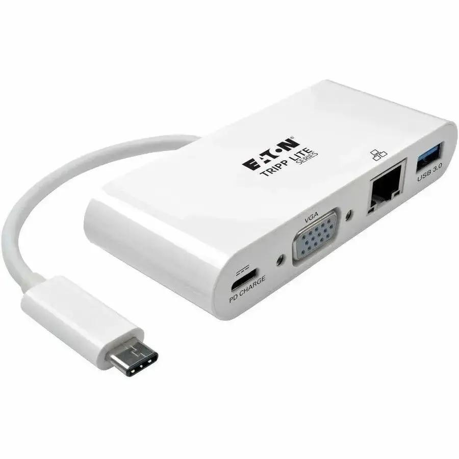 Eaton Tripp Lite Series U444-06N-VGU-C USB-C Multiport Docking Station with VGA, Ethernet, and 60W PD Charging by Eaton Corporation