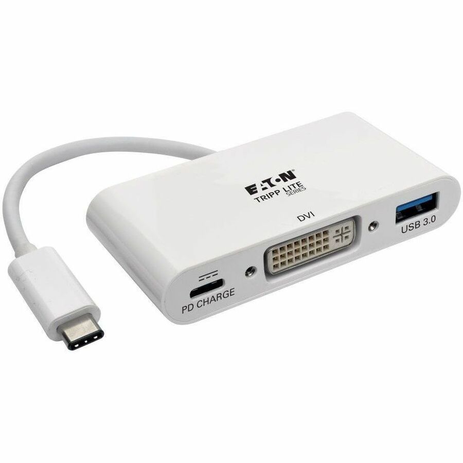Eaton Tripp Lite Series U444-06N-DU-C USB-C to DVI Adapter with USB 3.1 and Power Delivery