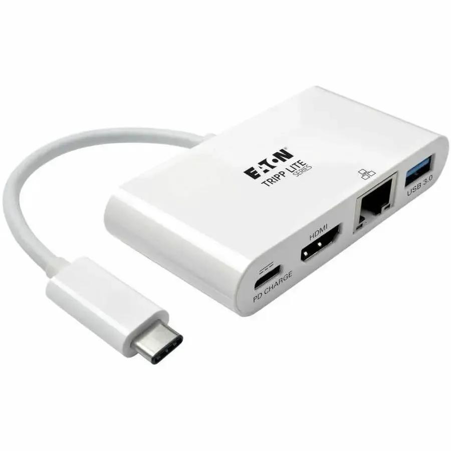Eaton Tripp Lite Series U444-06N-HGU-C USB-C Docking Station with HDMI, Gigabit Ethernet, and Power Delivery by Eaton Corporation