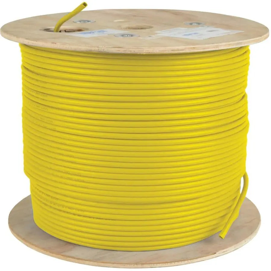 Eaton Tripp Lite Series Cat5e 350 MHz Solid Core PVC Ethernet Cable - Yellow, 1000 ft