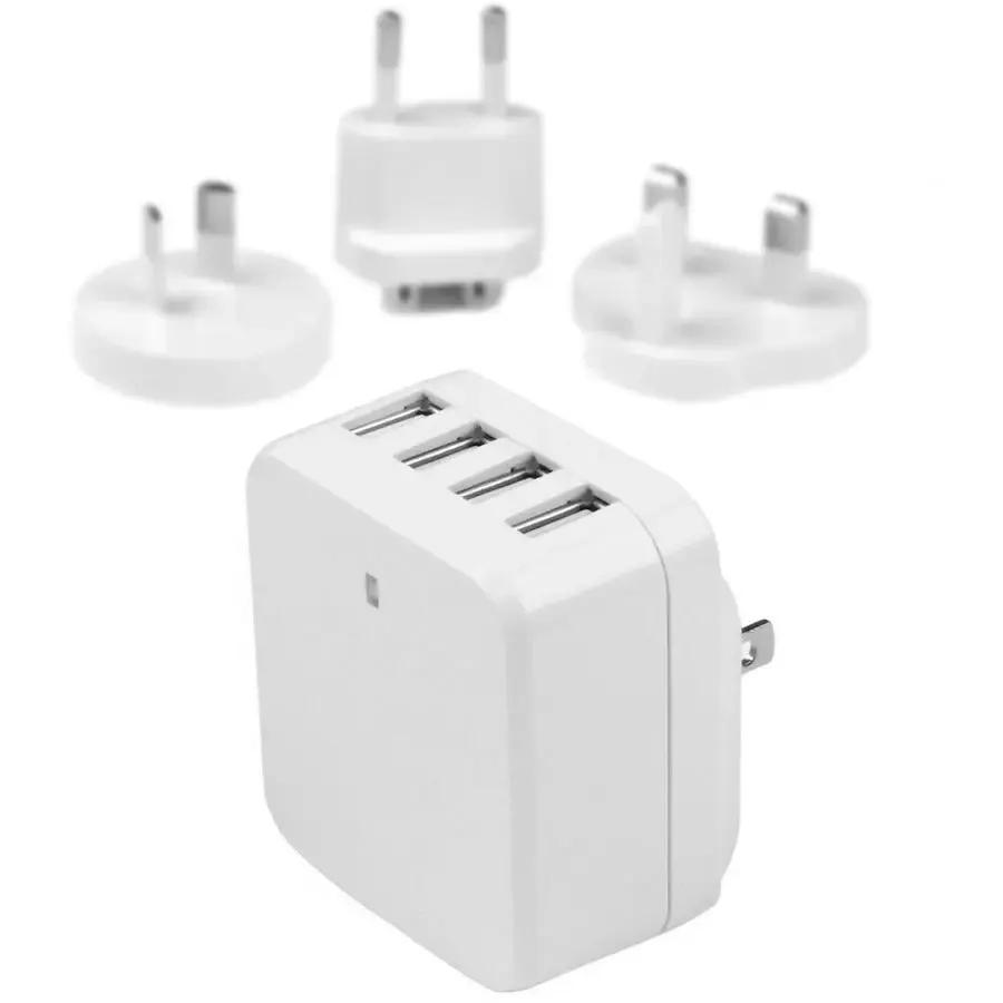 StarTech.com USB4PACWH 4-Port International Travel USB Wall Charger with Universal Power Adapter by StarTech.com