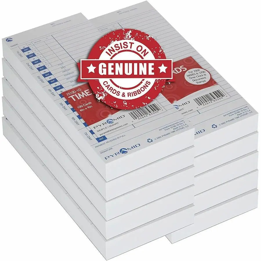 Pyramid Time Systems 35100-10MB Time Card Set for Pyramid 3500, 3600SS, and 3700 Clocks