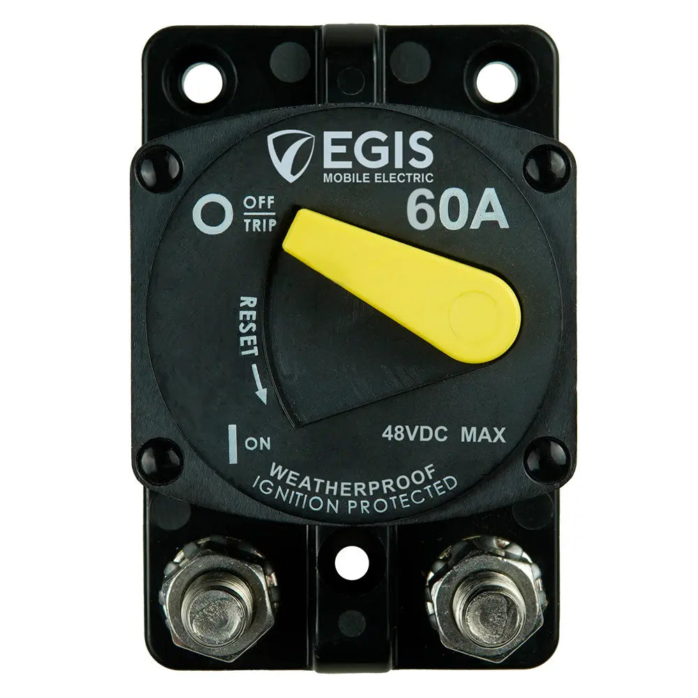 Egis Mobile Electric 60A Surface Mount 87 Series Circuit Breaker for 12-48 VDC Systems