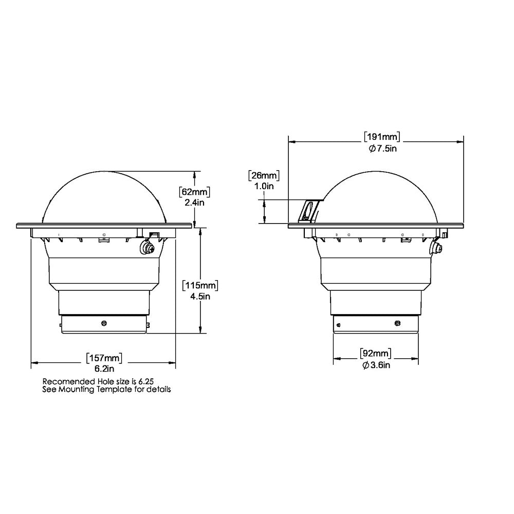 Ritchie SS-5000 SuperSport Compass - Flush Mount with PowerDamp Plus Dial and 12V LED Lighting