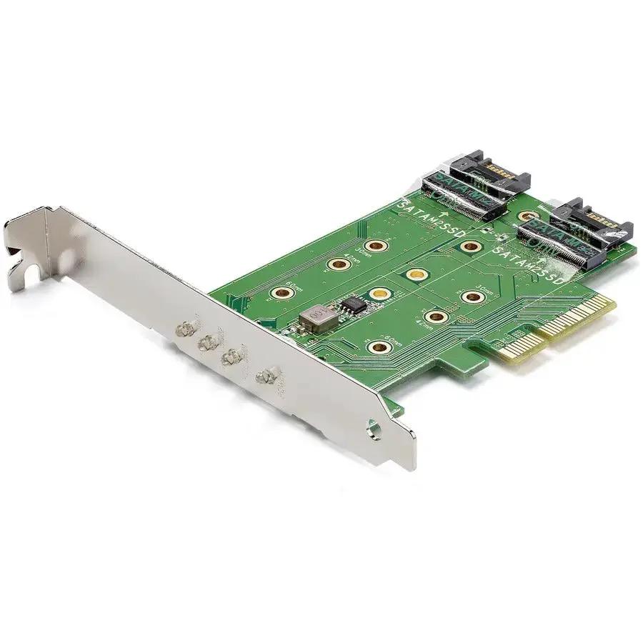 StarTech.com PEXM2SAT32N1 3-Port M.2 NVMe & SATA PCIe Adapter Card for High-Performance SSD Expansion by StarTech.com