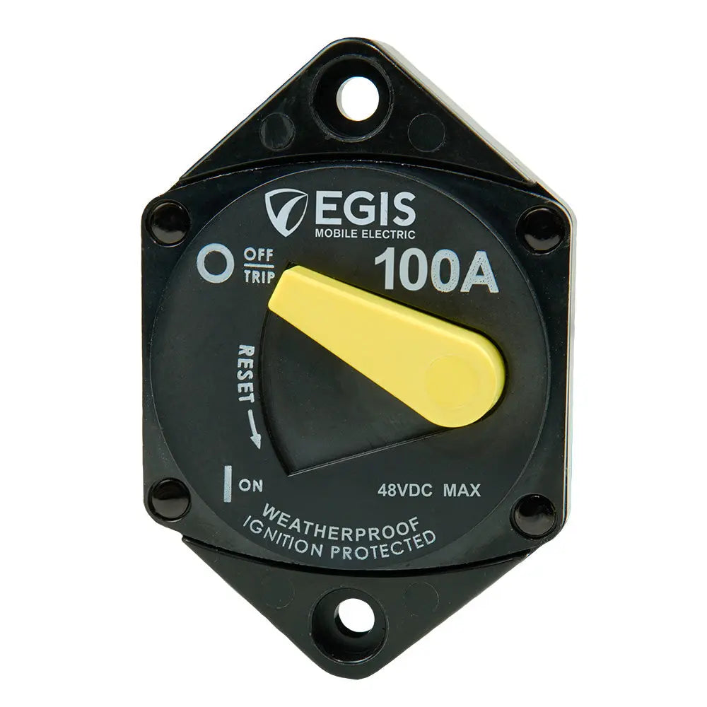 Egis Mobile Electric 4707-100 100A Panel Mount Circuit Breaker with IP66 Sealing and High-Current Protection