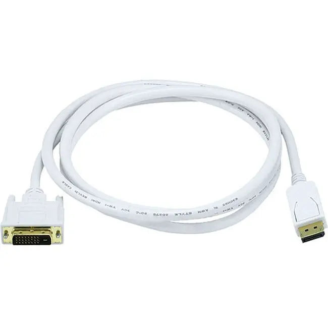 Monoprice 6ft 28AWG DisplayPort to DVI Cable - White