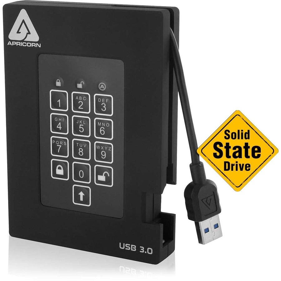 Apricorn Aegis Padlock Fortress 4TB USB 3.0 Solid State Drive with Hardware Encryption