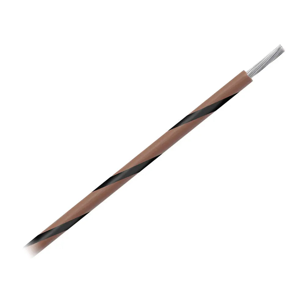 Pacer 14 AWG Striped Marine Wire 1000 ft - Brown with Black Stripe