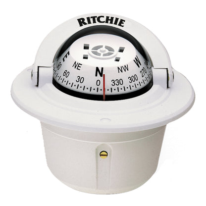 Ritchie F-50W Explorer Compass - Flush Mount Marine Navigation Equipment