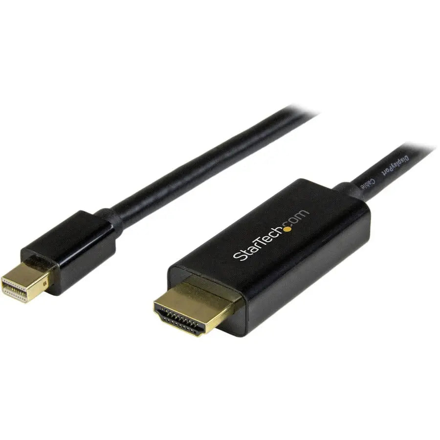 StarTech.com Mini DisplayPort to HDMI Adapter Cable - 15 ft. (5m) for 4K Video - Model MDP2HDMM5MB
