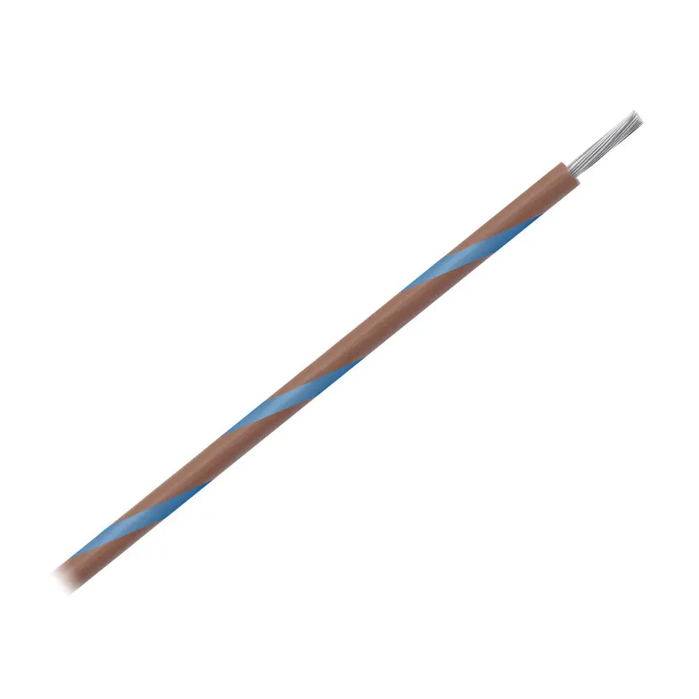 Pacer 16 AWG Gauge Striped Marine Wire 500 ft - Brown with Blue Stripe
