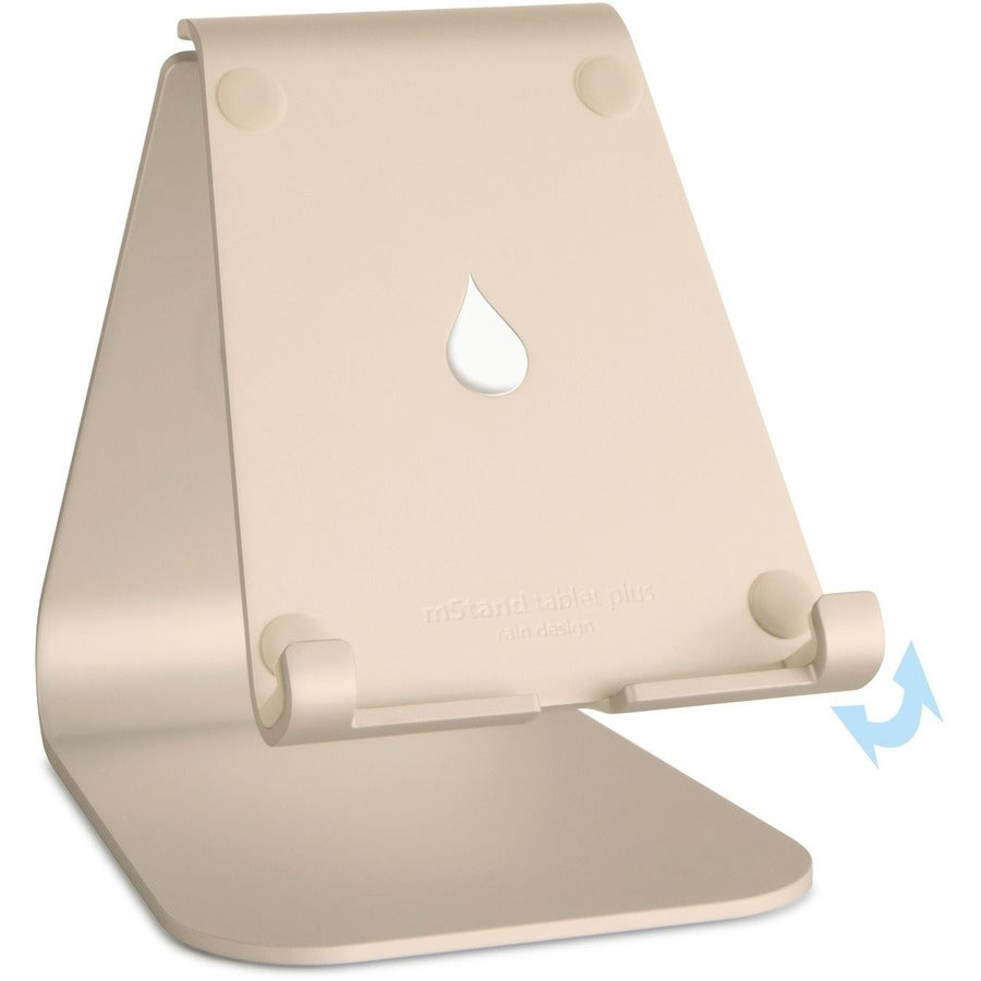 Rain Design mStand TabletPlus Gold - Adjustable iPad and Tablet Stand with Acoustic Base