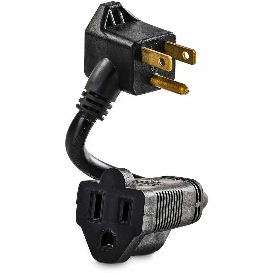 CyberPower GC201 Power Extension Cord with 2 Outlets, 6-Inch Black NEMA 5-15P