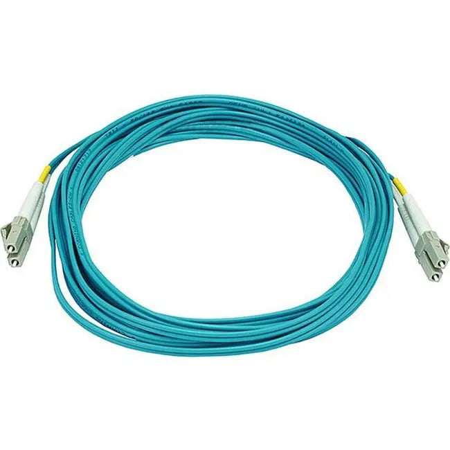 Monoprice 10Gb Fiber Optic Cable, LC/LC, Multi Mode, Duplex - 5 Meter, Aqua